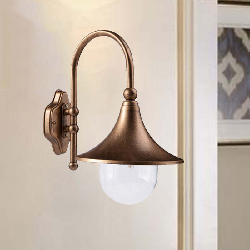 Industrial Horn-Shape Cone Aluminum Acrylic Wall Sconce
