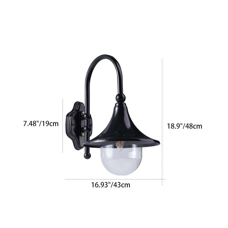 Industrial Horn-Shape Cone Aluminum Acrylic Wall Sconce