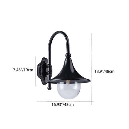 Industrial Horn-Shape Cone Aluminum Acrylic Wall Sconce