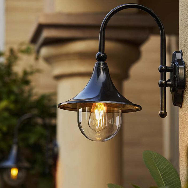 Industrial Horn-Shape Cone Aluminum Acrylic Wall Sconce