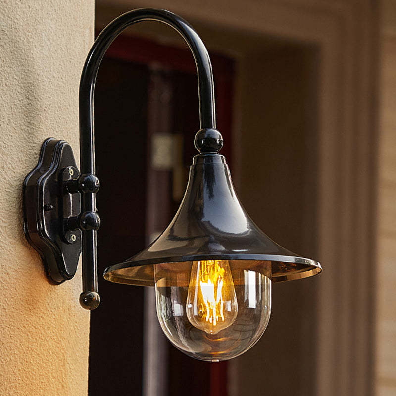 Industrial Horn-Shape Cone Aluminum Acrylic Wall Sconce