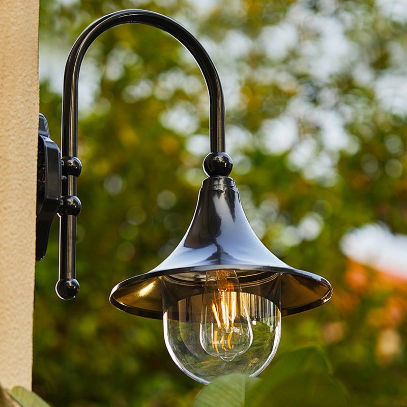 Industrial Horn-Shape Cone Aluminum Acrylic Wall Sconce