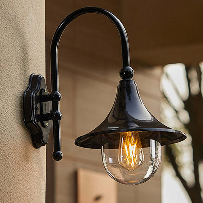 Industrial Horn-Shape Cone Aluminum Acrylic Wall Sconce