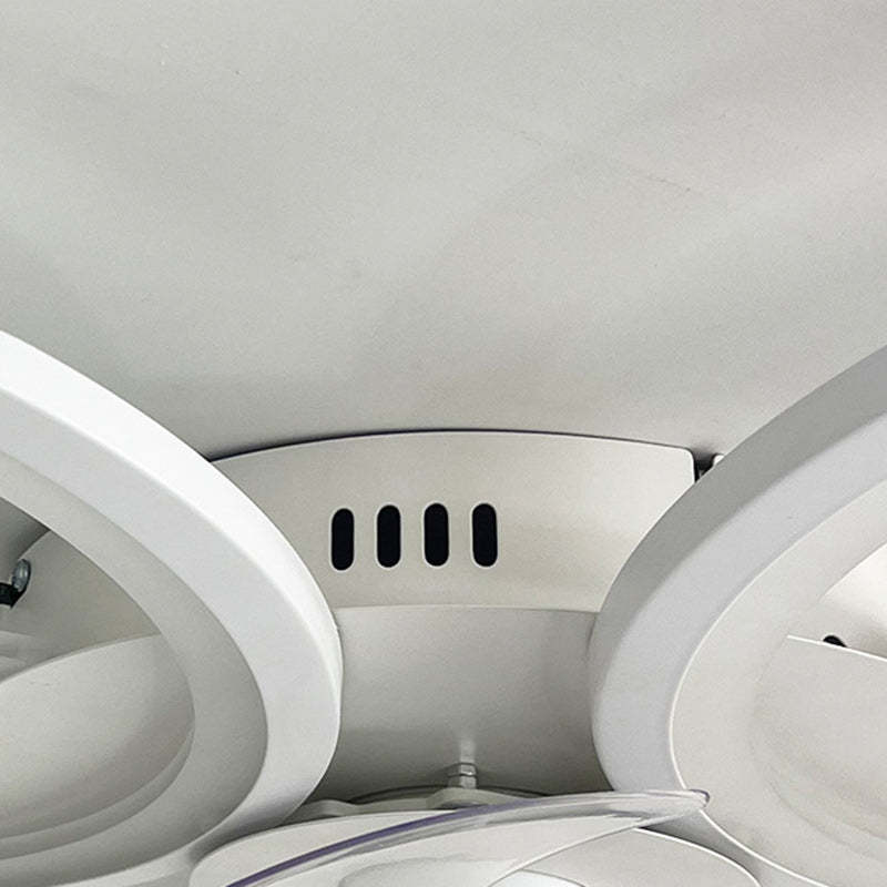 Modern Art Deco Flower Flush Mount Ceiling Fan