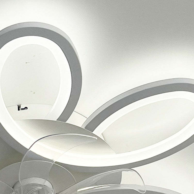 Modern Art Deco Flower Flush Mount Ceiling Fan