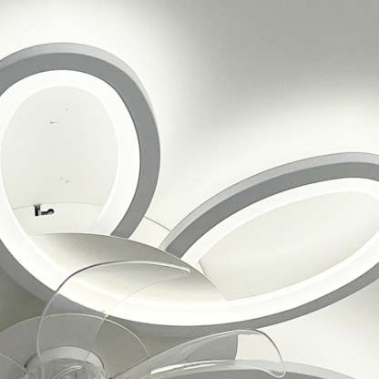 Modern Art Deco Flower Flush Mount Ceiling Fan