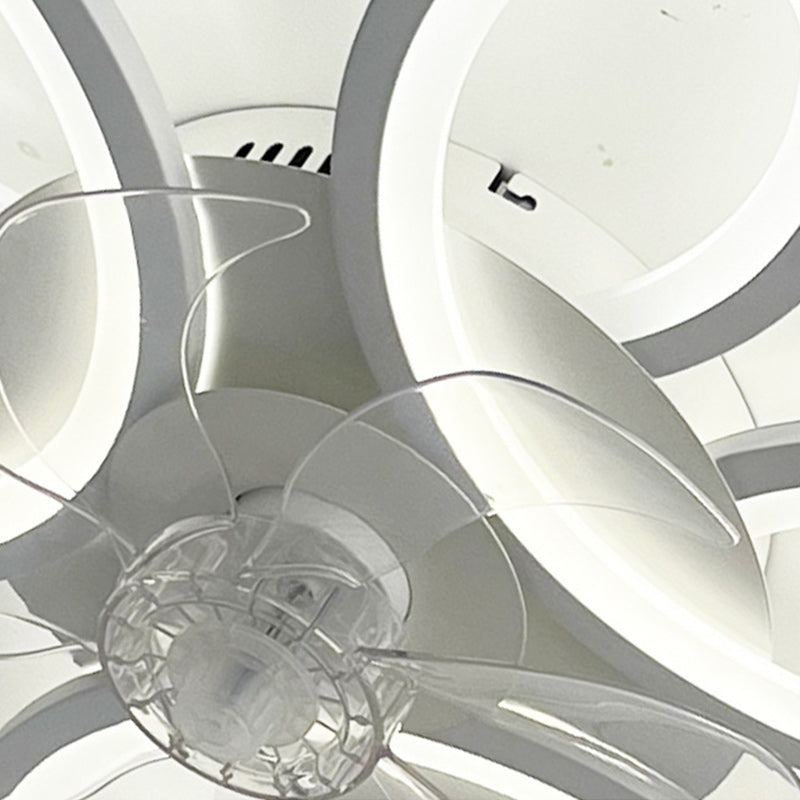 Modern Art Deco Flower Flush Mount Ceiling Fan
