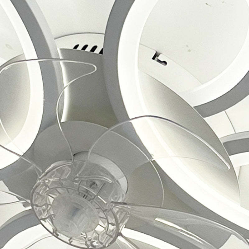 Modern Art Deco Flower Flush Mount Ceiling Fan