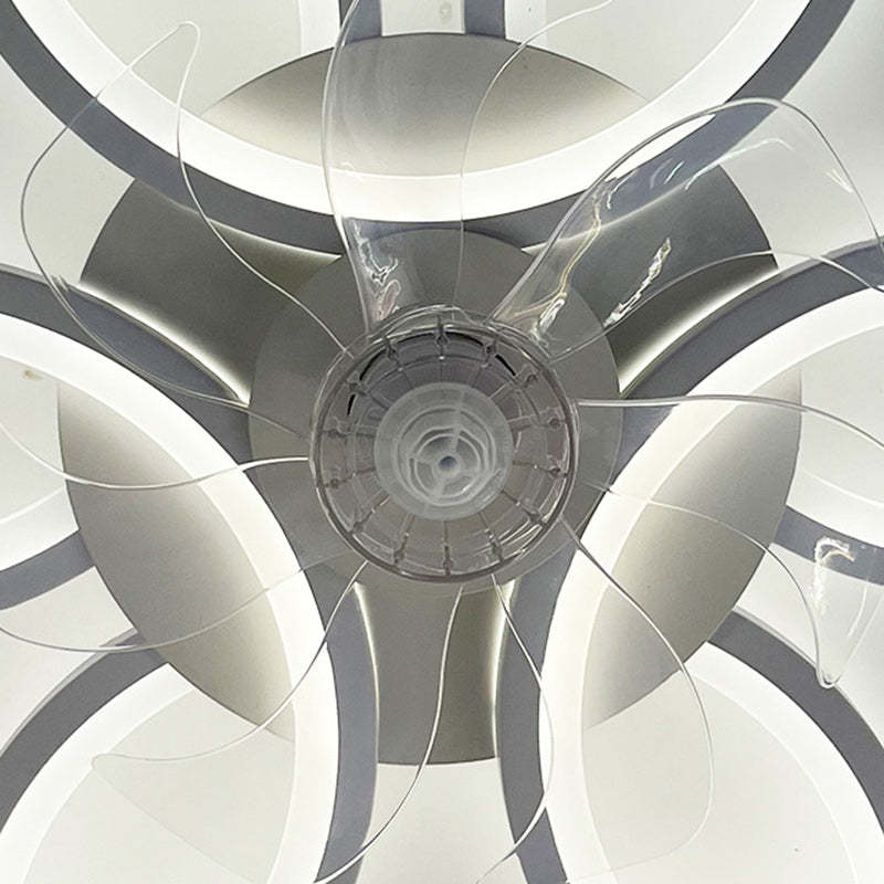 Modern Art Deco Flower Flush Mount Ceiling Fan