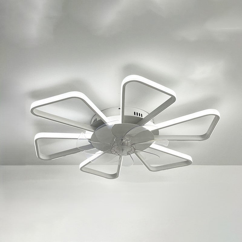 Modern Art Deco Flower Flush Mount Ceiling Fan