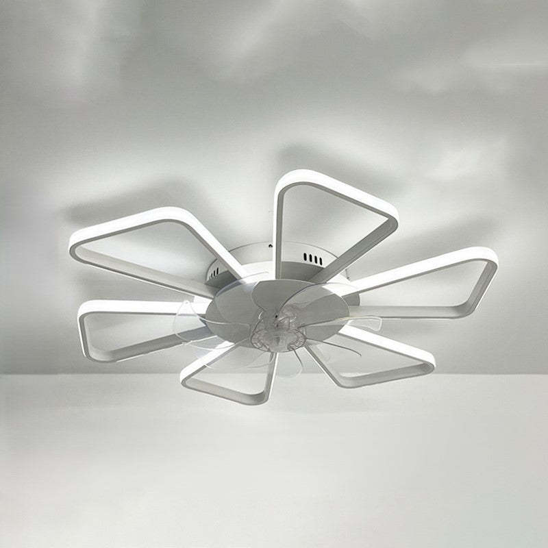 Modern Art Deco Flower Flush Mount Ceiling Fan