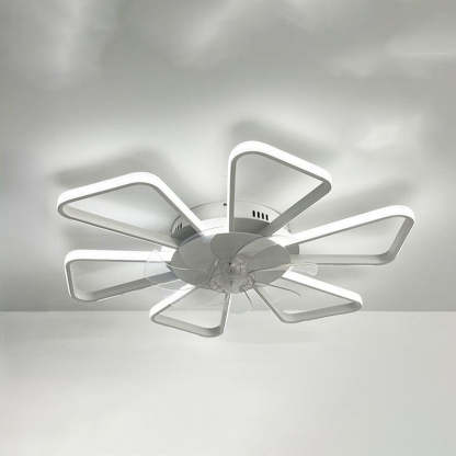 Modern Art Deco Flower Flush Mount Ceiling Fan