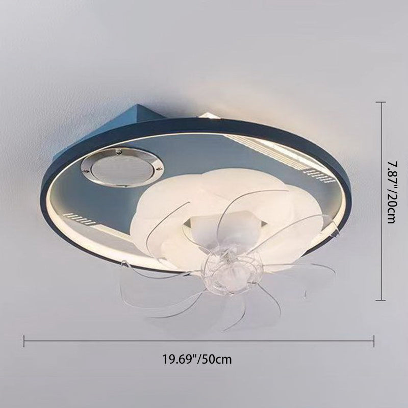 Scandinavian Dome Flush Mount Ceiling Fan