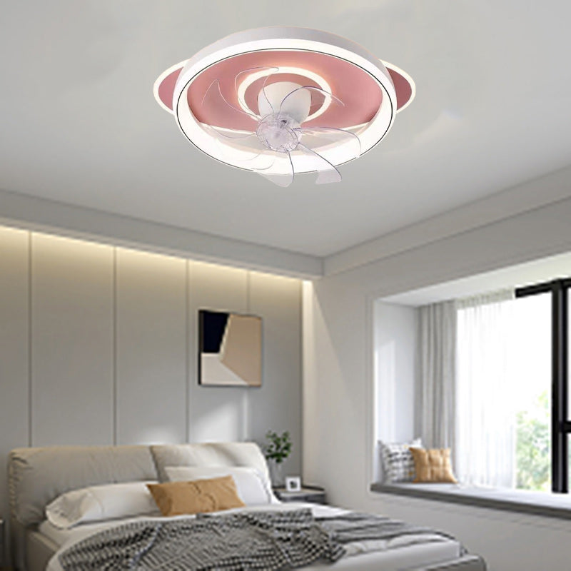 Scandinavian Dome Flush Mount Ceiling Fan