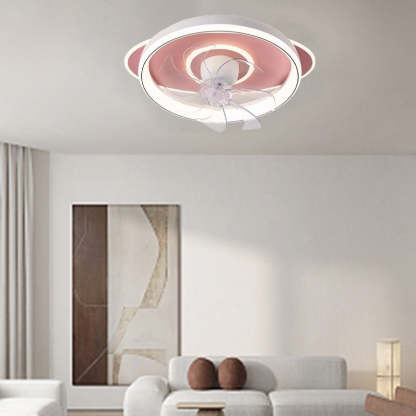 Scandinavian Dome Flush Mount Ceiling Fan