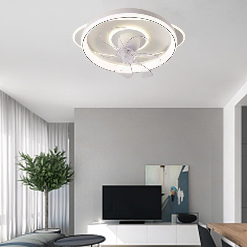 Scandinavian Dome Flush Mount Ceiling Fan