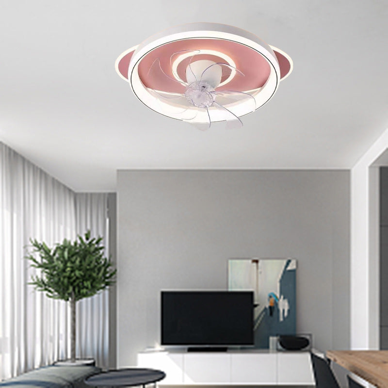 Scandinavian Dome Flush Mount Ceiling Fan