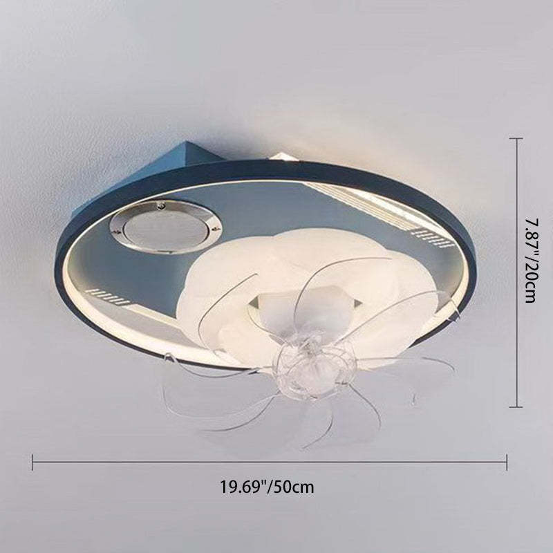Scandinavian Dome Flush Mount Ceiling Fan