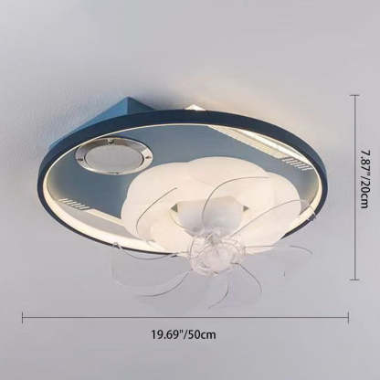 Scandinavian Dome Flush Mount Ceiling Fan