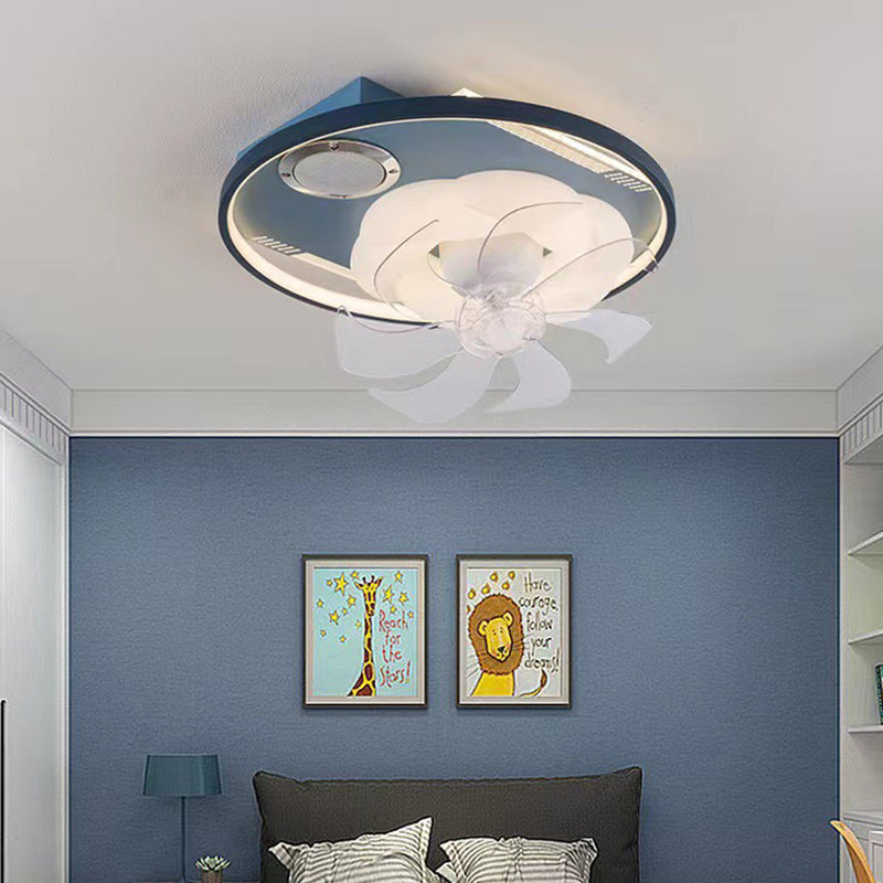 Scandinavian Dome Flush Mount Ceiling Fan