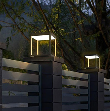 Minimalist Square Iron Acrylic LED Outdoor Light