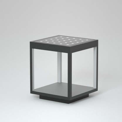 Minimalist Solar Square Iron Acrylic LED Outdoor Light