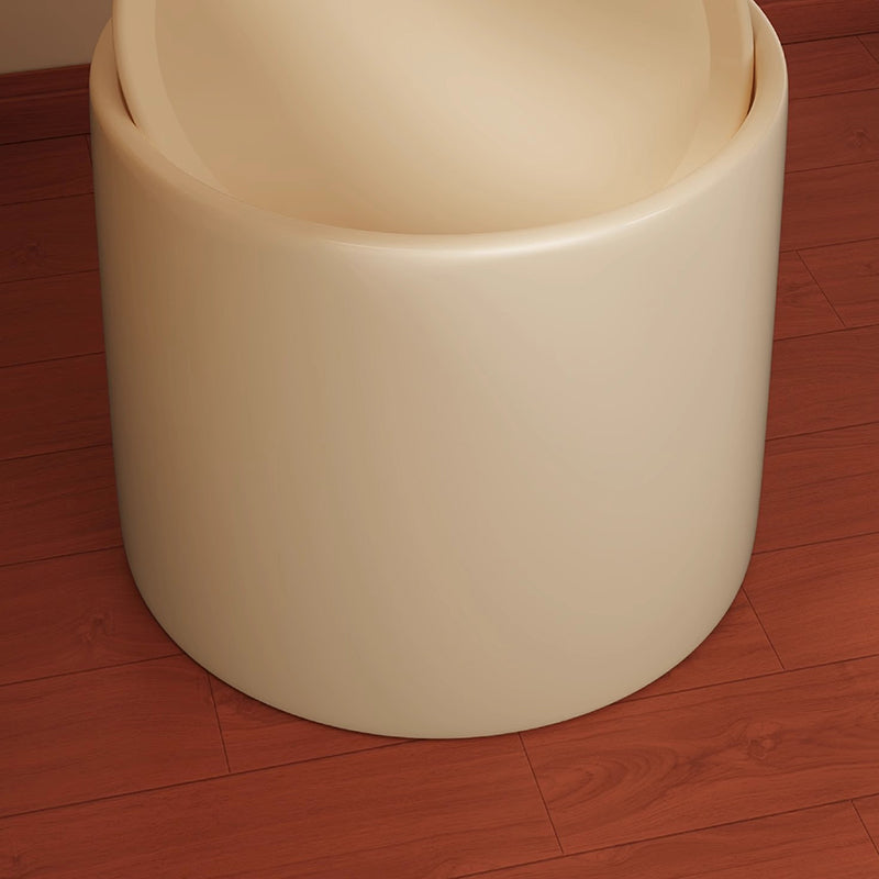 Minimalist Cream Cylinder Iron Side Table