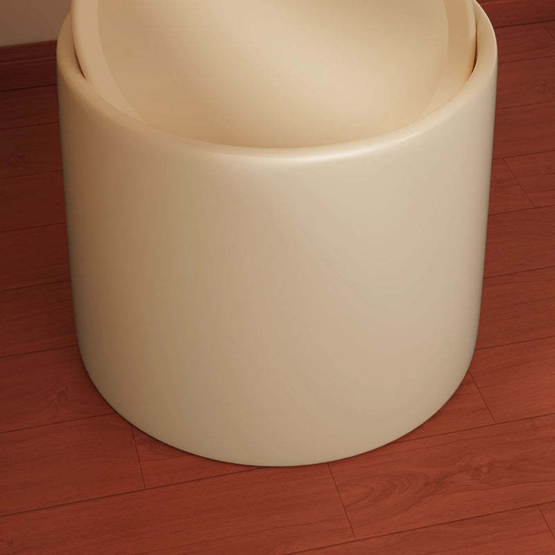 Minimalist Cream Cylinder Iron Side Table