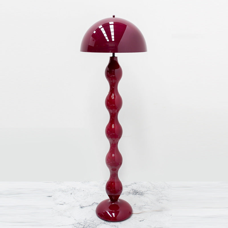 Scandinavian Cream Mushroom Semi-Circle Iron Floor Lamp