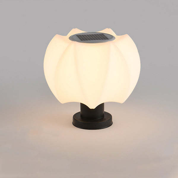 Minimalist Solar Lotus Cylinder LED Outdoor Light