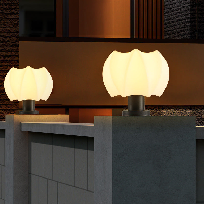 Minimalist Lotus Cylinder Outdoor Light