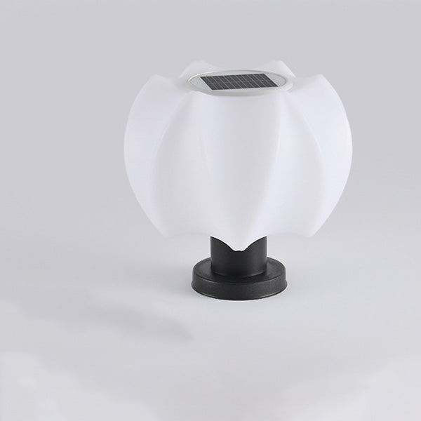 Minimalist Solar Lotus Cylinder LED Outdoor Light