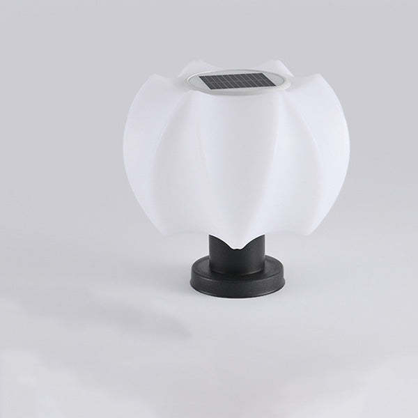 Minimalist Solar Lotus Cylinder LED Outdoor Light