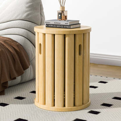 Minimalist Detachable Round Wood Side Table