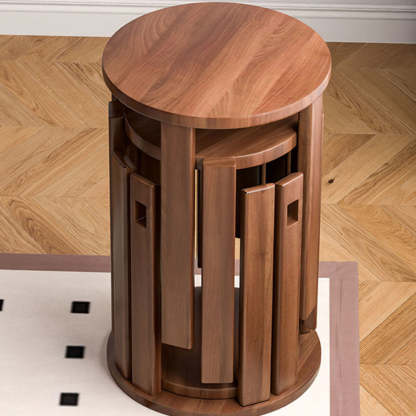 Minimalist Detachable Round Wood Side Table