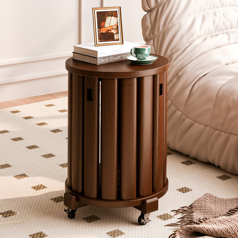 Minimalist Detachable Round Wood Side Table