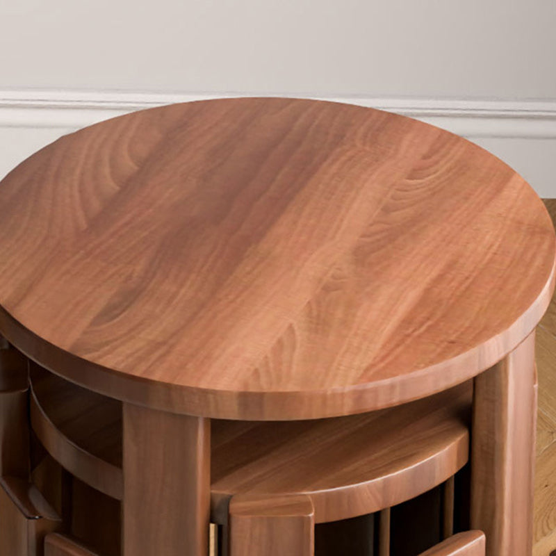 Minimalist Detachable Round Wood Side Table