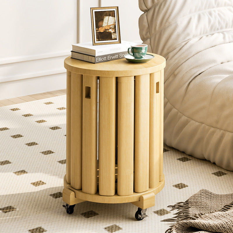 Minimalist Detachable Round Wood Side Table