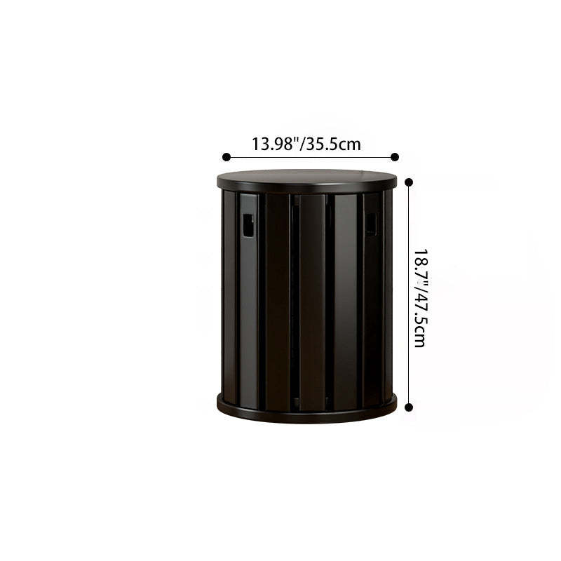 Minimalist Detachable Round Wood Side Table — Without Wheels / Original Wood Color