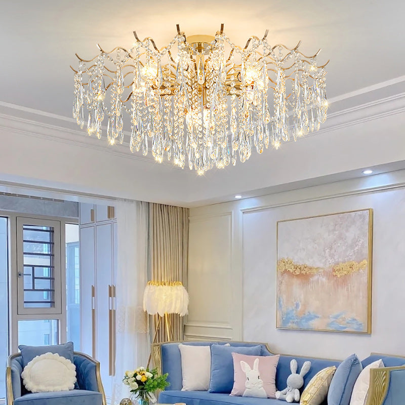 Modern Iron Tassel 6/10/12/14-Light Ceiling Light — 6 / 220V-240V For UK/AU
