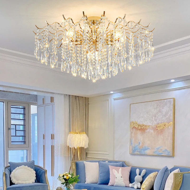 Modern Iron Tassel 6/10/12/14-Light Ceiling Light — 6 / 220V-240V For UK/AU