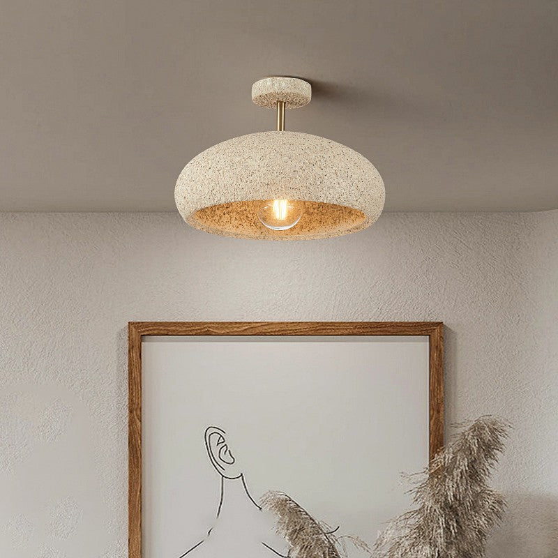 Scandinavian Wabi-Sabi Composite Ceiling Light — Yellow / 110V-120V For US/CA
