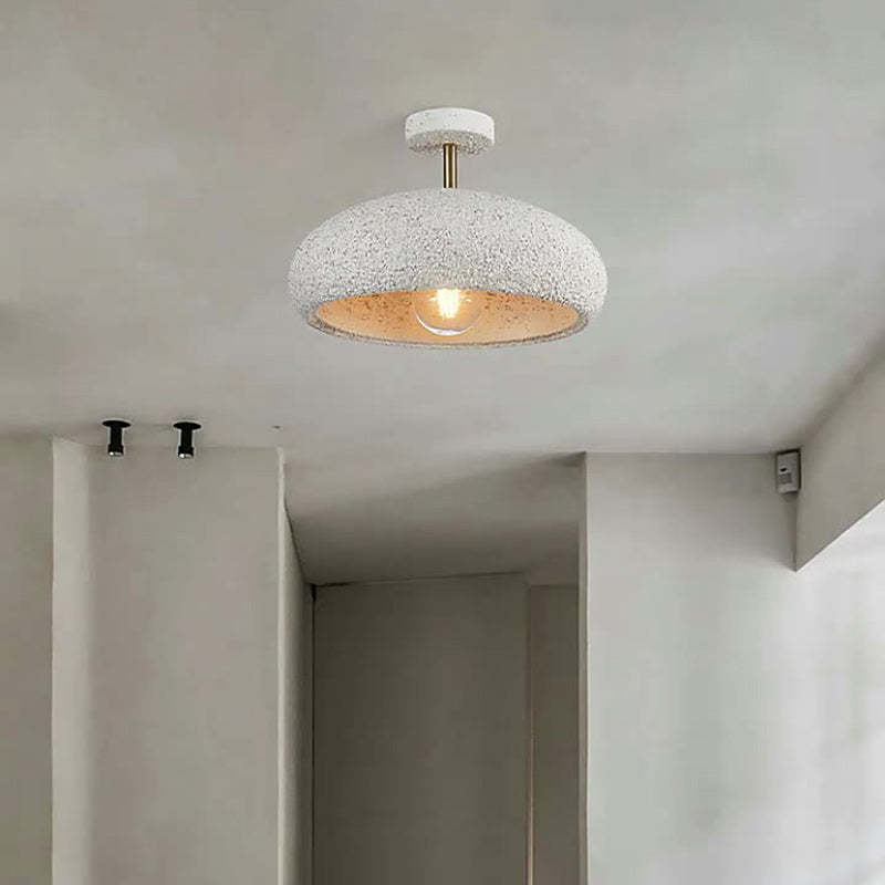Red iron wabi-sabi composite semi-flush mount light - nordic — White & Red / 110V-120V (US/CA)