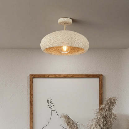 Scandinavian Wabi-Sabi Composite Ceiling Light — Yellow / 110V-120V For US/CA
