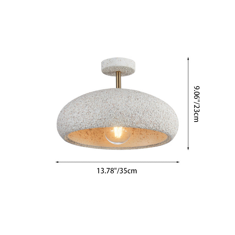 Scandinavian Wabi-Sabi Composite Ceiling Light — White / 220V-240V For UK/AU