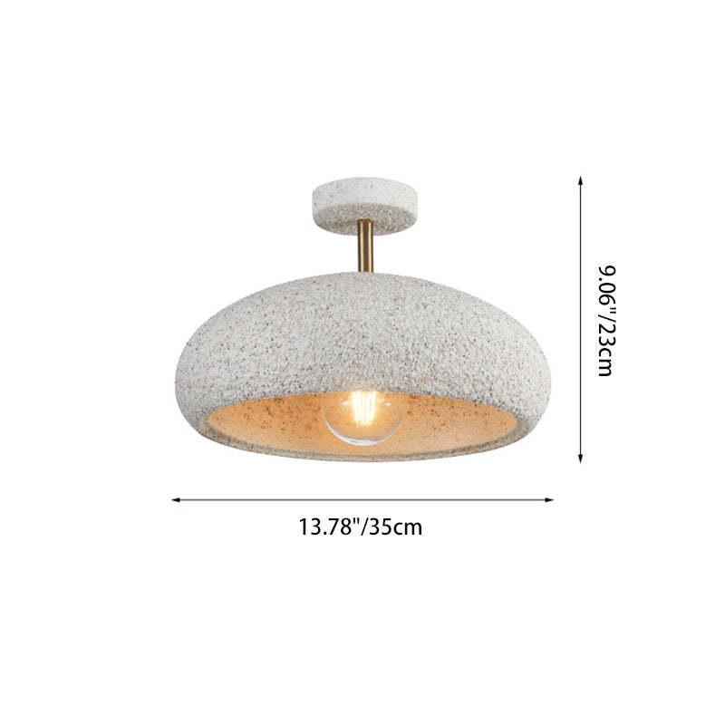 Scandinavian Wabi-Sabi Composite Ceiling Light — White / 220V-240V For UK/AU