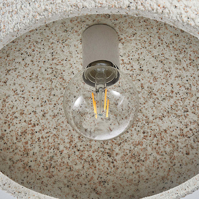Scandinavian Wabi-Sabi Composite Ceiling Light — White + Red / 110V-120V For US/CA