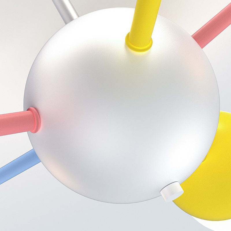 Contemporary Macaron Kids Iron Orb Ceiling Light