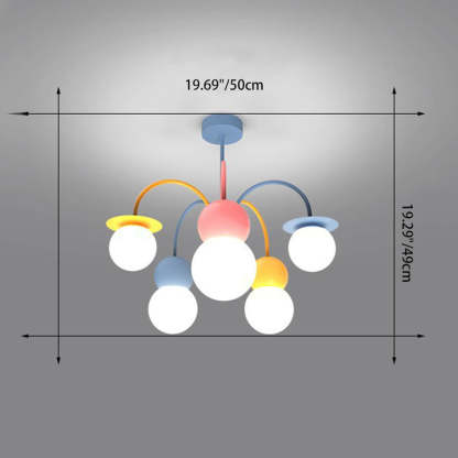 Contemporary Macaron Kids Iron Orb Ceiling Light — C / Infinitely Dimmable / 110V-120V For US/CA