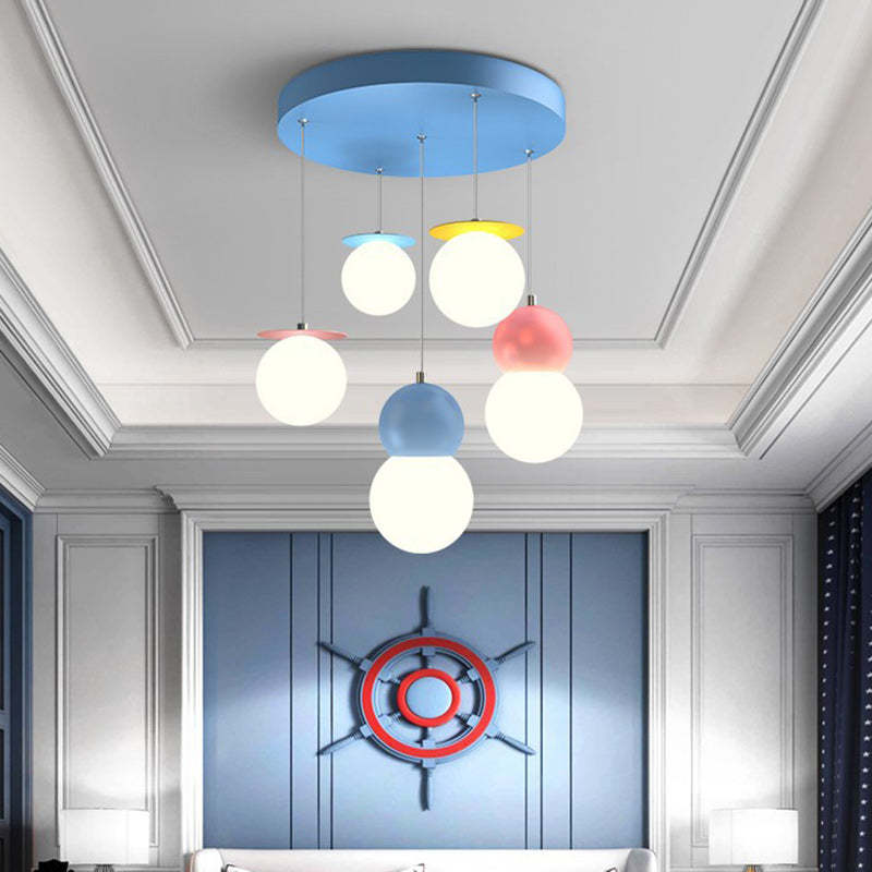 Contemporary Macaron Kids Iron Orb Ceiling Light | Lighom